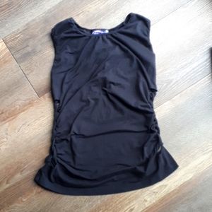 Unique Black Fitted Tank Top